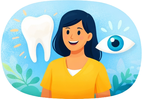 Dental and vision insurance illustration